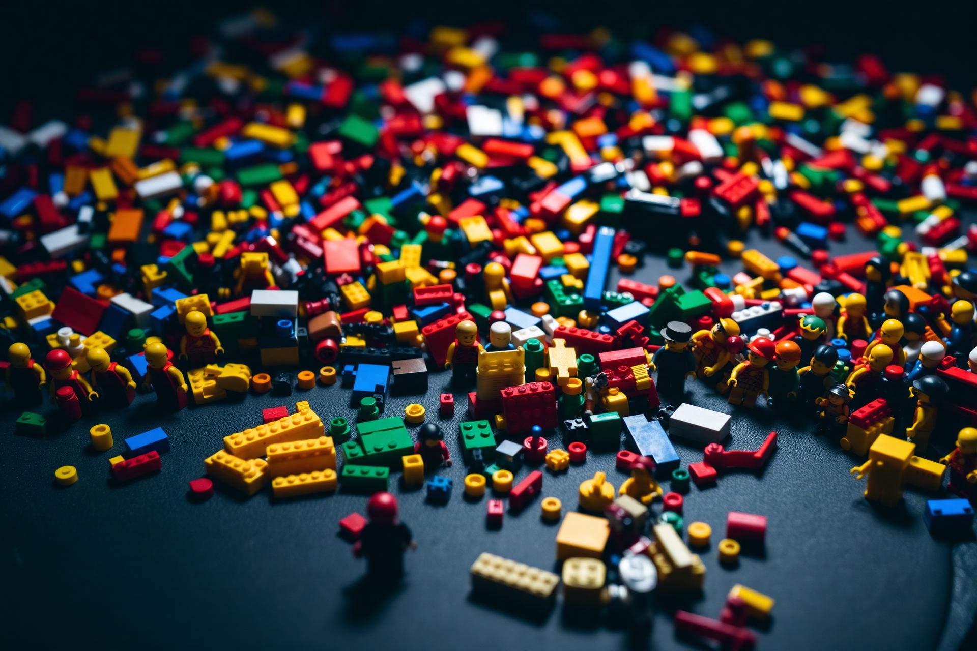 Große LEGO Sammlung mit Steinen und Minifiguren
